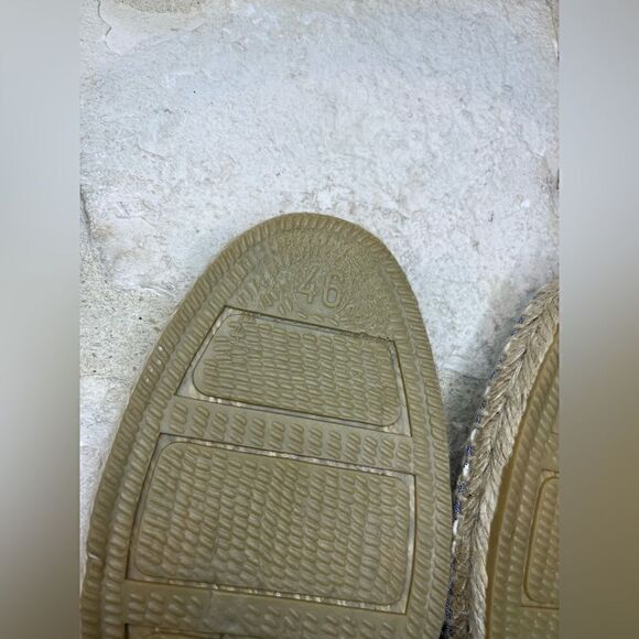 Cousu Main blue and white striped espadrilles Classic flat sz EU 46 US 12 main image 7